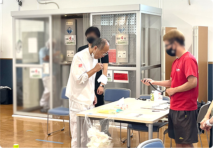 運動機能テストの様子