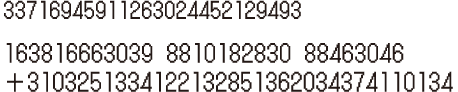 33716945911263024452129493163816663039 8810182830 88463046＋3103251334122132851362034374110134