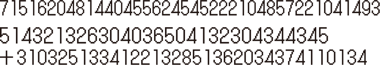 7151620481440455624545222104857221041493514321326304036504132304344345＋3103251334122132851362034374110134