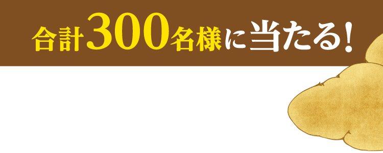 合計300名様に当たる！