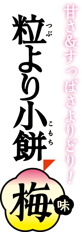 甘さ＆すっぱさよりどり！【粒より小餅 梅味】